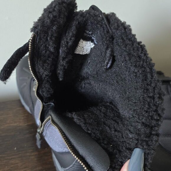 NIB Timberland Black Winter Rubber Sole Lightweight Warm Sherpa Winter Boots - Picture 8 of 16